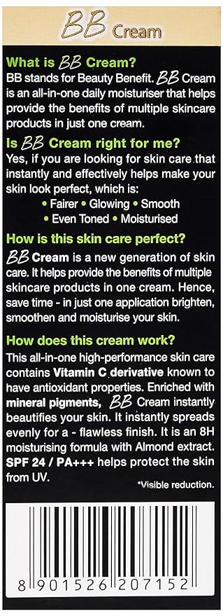 Garnier BB Glossy Light Coverage Cream for Sensitive Skin | Daily Hydrating BB Cream