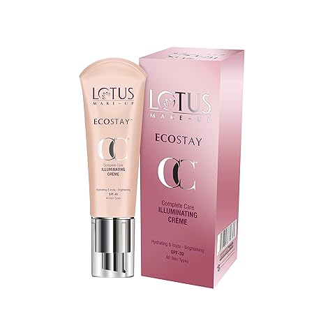 Lotus Makeup Ecostay Cc Complete Care Illuminating Creme Spf 30, Snow Light