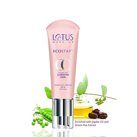 Lotus Makeup Ecostay Cc Complete Care Illuminating Creme Spf 30, Snow Light