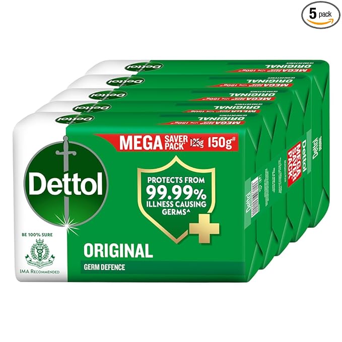 Dettol Original Germ Protection Bathing Soap Bar Kills 99.99% germs