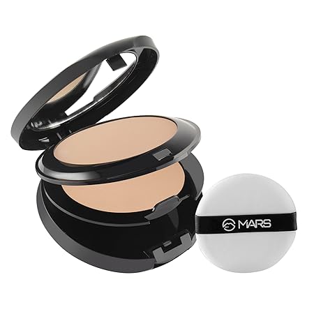 MARS Wonder 2 In 1 Natural Compact With Mirror And Powder Puff, Shade-04