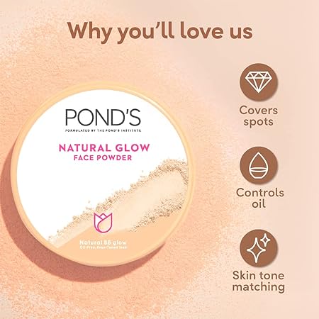 Ponds Natural Glow Face Matte Powder For Normal Skin | Bb Glow