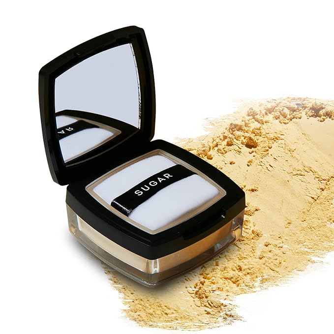 SUGAR Cosmetics All Set To Go Banana Powder, Setting Powder for Mattified Skin