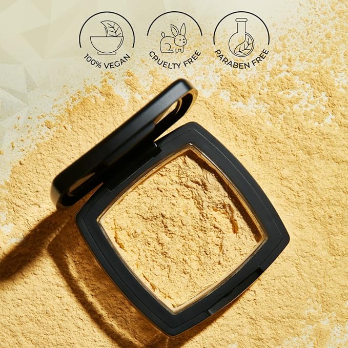 SUGAR Cosmetics All Set To Go Banana Powder, Setting Powder for Mattified Skin