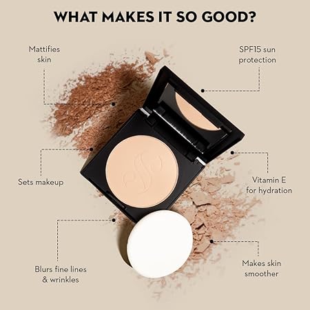SUGAR Cosmetics Dream Cover Matte Compact Powder With SPF 15 & Vitamin E, Blurs Pores, 15 Cappuccino (light-medium)