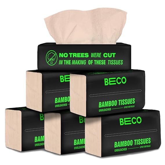 Beco Bamboo Super Soft Facial Tissue 2 ply (Pack of 6)