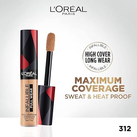 Loreal Paris Full Coverage Concealer, Shade 312