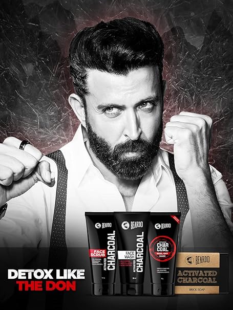 Beardo Charcoal 4-in-1 Giftset for Men | Complete Face & Body kit | For All Skin Types