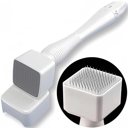 Derma Pen Stamp For men and Women, Adjustable Microneedling Stamp For Skin - 0.5mm - 3mm Titanium Micro Needle Derma Stamp For Skin Care