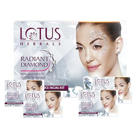 Lotus Herbals Radiant Diamond Cellular Radiance 4 In 1 Facial Kit