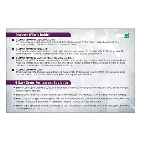 Lotus Herbals Radiant Diamond Cellular Radiance 4 In 1 Facial Kit