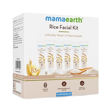 Mamaearth Rice Facial Kit With Rice Water & Niacinamide for Glass Skin