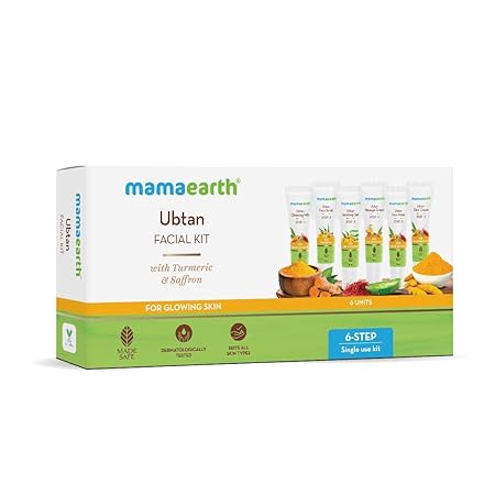 Mamaearth Ubtan Facial Kit with Turmeric & Saffron for Glowing Skin | For All Skin Types