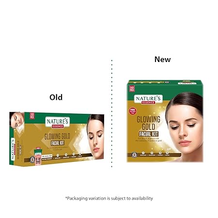 NATURES ESSENCE Glowing Gold Facial Kit With Free Facewash | For All Skin Types