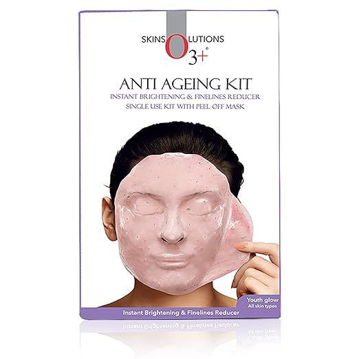O3+ Anti Ageing Facial kit Brightening & Finelines Reducer With Peel off Mask | Peel-Off Mask | For All Skin