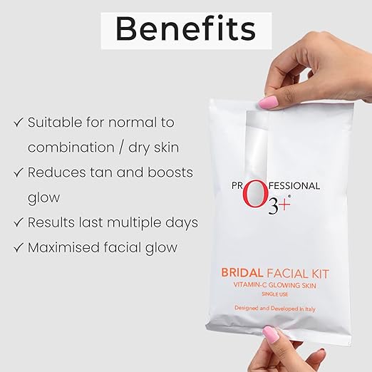 O3+ Bridal Facial Kit Vitamin C for Glowing Skin and Radiant Complexion | For All Skin Types
