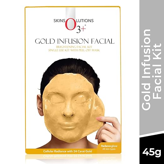 O3+ Gold Infusion Facial Brightening Facial Kit with Peel off Mask