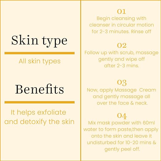 O3+ Gold Infusion Facial Brightening Facial Kit with Peel off Mask