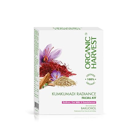 Organic Harvest Kumkumadi Radiance Facial Kit: Saffron | Oat Milk & Sandalwood | For All Skin Types