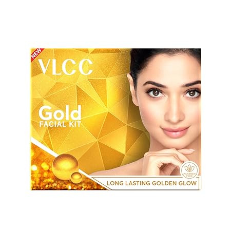 VLCC Gold Facial Kit | Bright & Glowing Skin | For All Skin Types