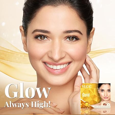 VLCC Gold Facial Kit | Bright & Glowing Skin | For All Skin Types