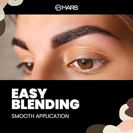 MARS 4 in 1 Eyebrow Powder Cake with Angled Eyebrow Brush and Spoolie