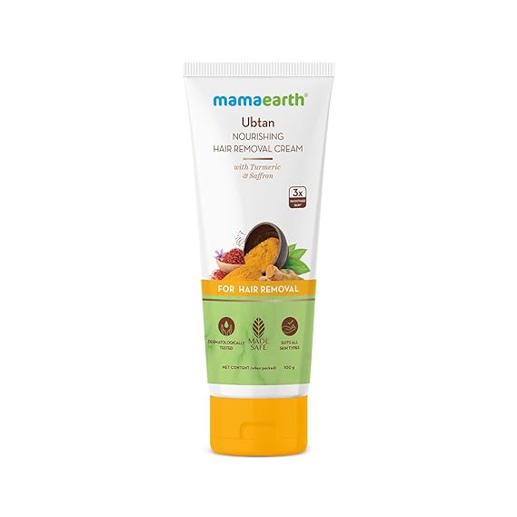 Mamaearth Ubtan Nourishing Hair Removal Cream with Turmeric & Saffron