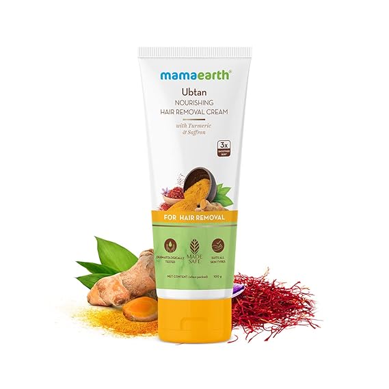 Mamaearth Ubtan Nourishing Hair Removal Cream with Turmeric & Saffron