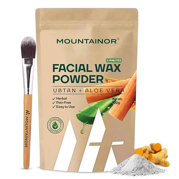 MOUNTAINOR Facial Hair Removal Wax Powder with Ubtan & Aloe Vera