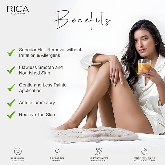 Rica White Chocolate Liposoluble Soft Wax Refill Roll-on Cartridge for Full Body Waxing