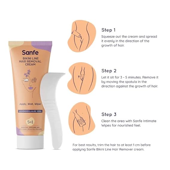 Sanfe Hair Removal Gel with Aloe Vera & Coconut Extracts