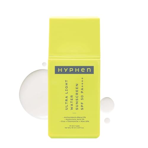 Hyphen Ultra Light Water Sunscreen Spf 50 Pa ++++ Uva-Uvb & Blue Light Protection