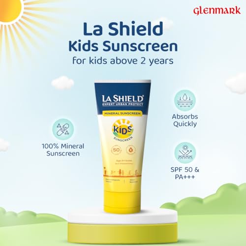 La Shield Kids Sunscreen Gel SPF 50 PA+++, Enriched with Vitamin E and Hyaluronic Acid