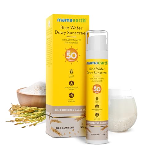 Mamaearth Rice Water Dewy Sunscreen with Rice Water & Niacinamide