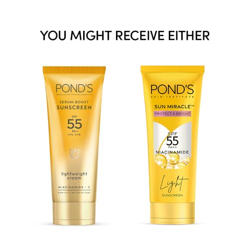 Ponds Serum Boost Sunscreen with Spf 55 And Niacinamide-C Serum