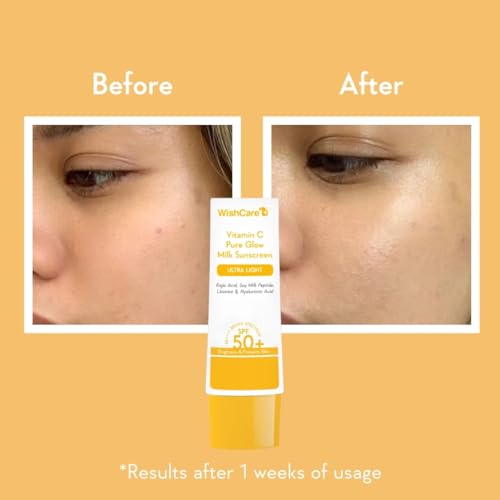 WishCare Vitamin C Pure Glow Milk Sunscreen SPF 50 PA++++