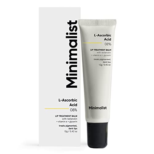 Minimalist 8% L-Ascorbic Acid Lip Treatment Balm With Vitamin E, Radianskin & Glycerine For Pigmented & Dark Lips