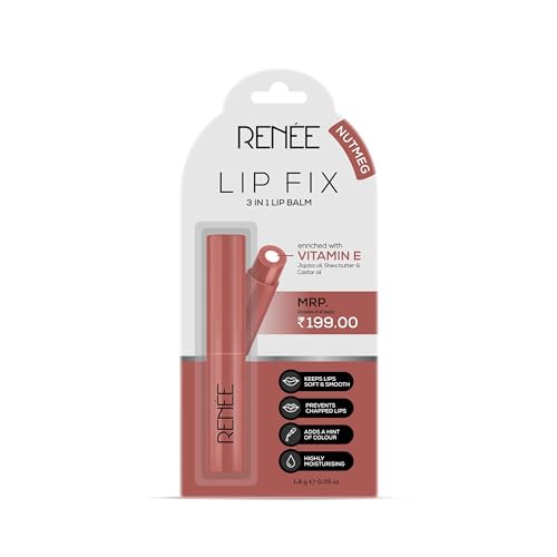 Renee Lip Fix 3 In 1 Tinted Lip Balm, 02 Nutmeg