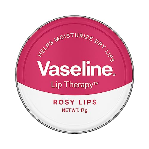 Vaseline Lip Tins Rosy Lips, Provides Hydration, Sheer Pink Tint & Glossy Shine