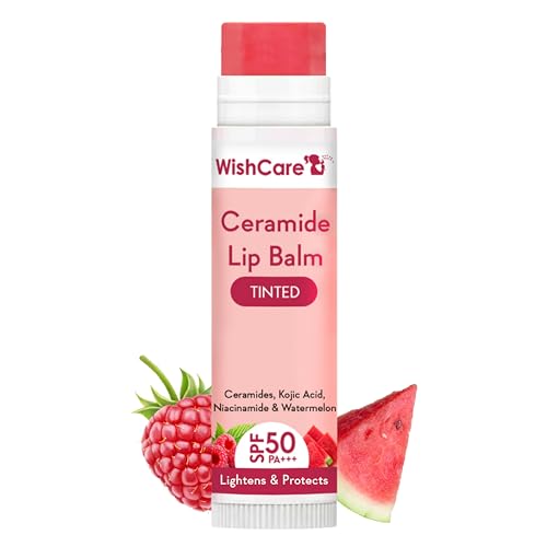 Wishcare Tinted Ceramide Lip Balm With Spf50 Pa+++ - Kojic Acid & Niacinamide - For Lip Lightening & Protection