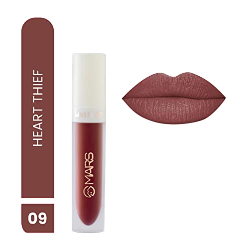 MARS Matte Liquid Lip Color Non-Transfer & Waterproof Lipstick for Women | 09-Heart Thief
