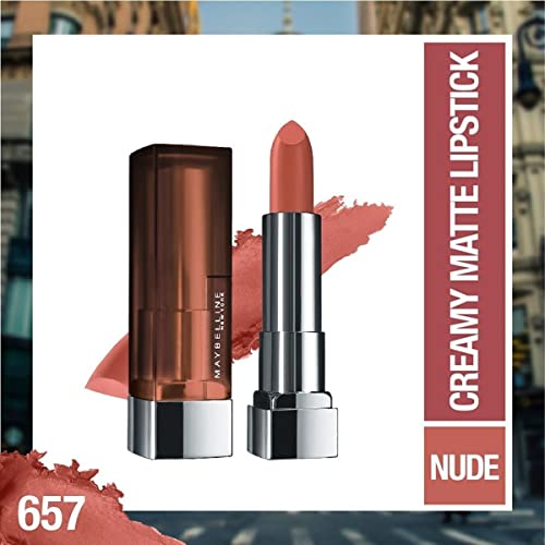 Maybelline New York Matte Lipstick | Keeps Lips Moisturised | 657 Nude Nuance