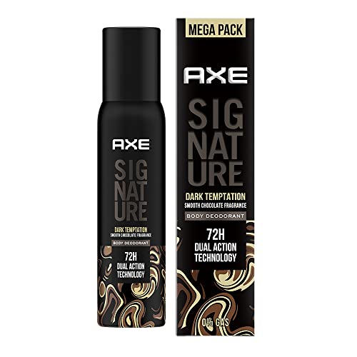 AXE Signature Dark Temptation Long Lasting No Gas Body Deodorant Spray for Men | Chocolate Aromatic Fragrance