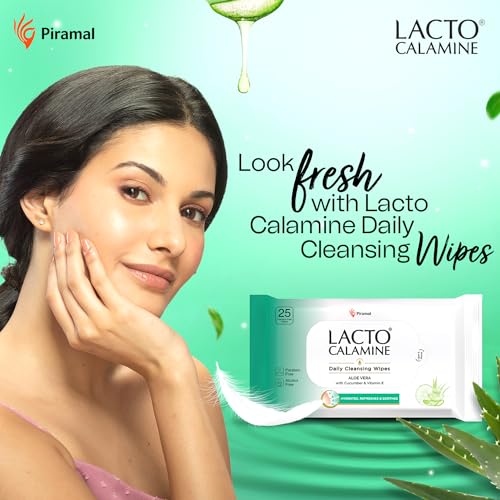 Lacto Calamine Daily Cleansing Facial Wipes | Pack of 3