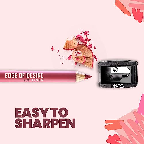 Mars Matte Lip Liner One Swipe Smooth Application | Long Lasting Lip Pencil | 02-Deep Dawn