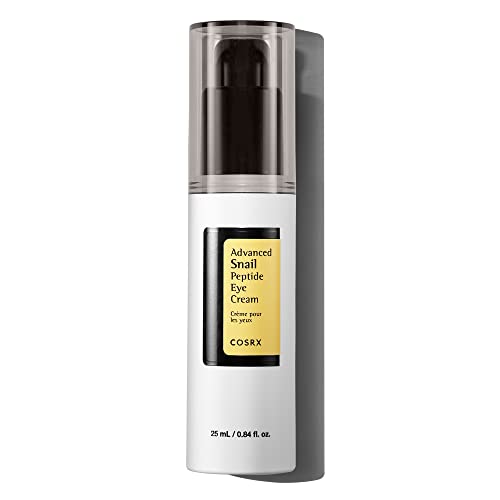COSRX Snail Peptide Eye Cream with 73.7% Snail Mucin and Niacinamide, Brightening Korean Night Cream for Fine Lines and Dark Circles
