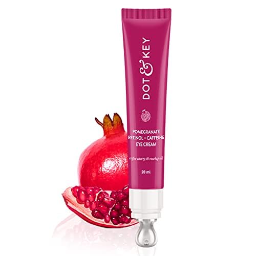 Dot & Key Pomegranate Retinol + Caffeine Eye Cream, Smoothens Fine Line & Wrinkles, Fades Dark Circles