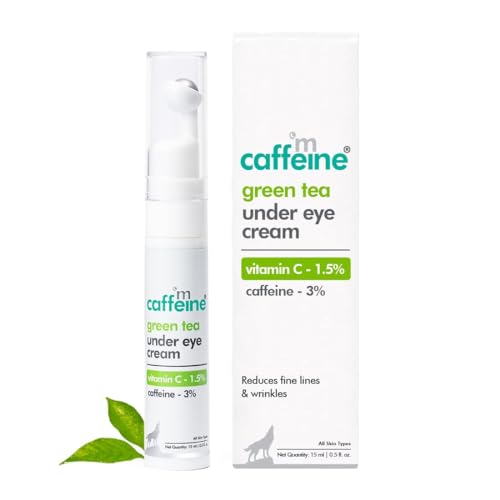 mCaffeine Green Tea Under Eye Cream with 3% Caffeine, 1.5% Vit C & Peptides