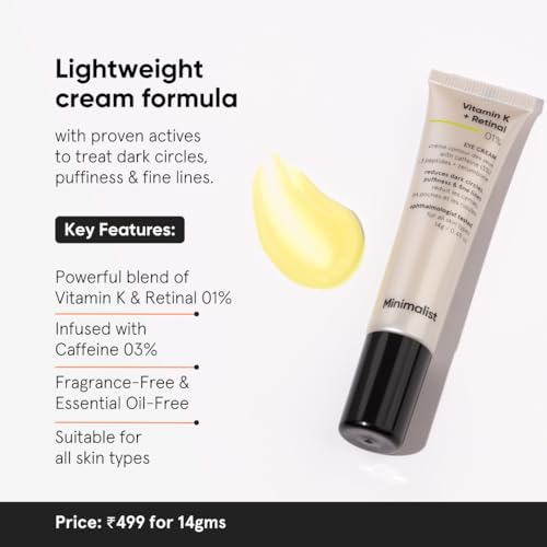 Minimalist Vitamin K + Retinal 01% Under Eye Cream