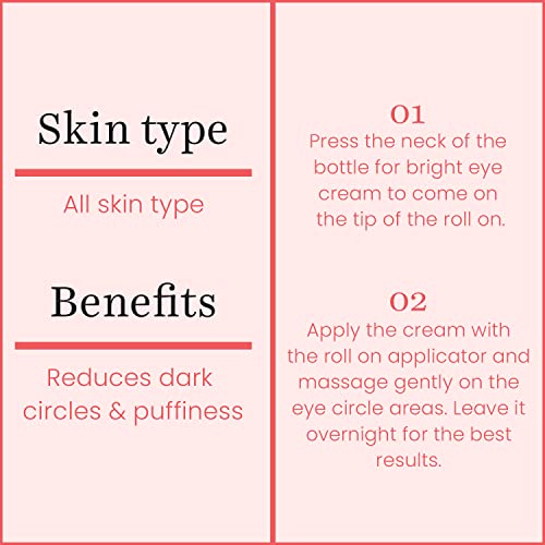 O3+ Bright Under Eye Circle Cream with Massage Roller